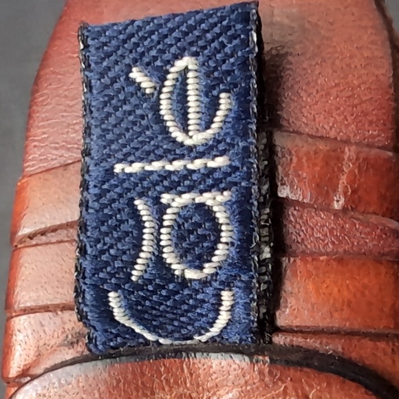 CALE Men's Full Grain Boho/Western Brown Woven Leather Belt,42. - Picture 9 of 10